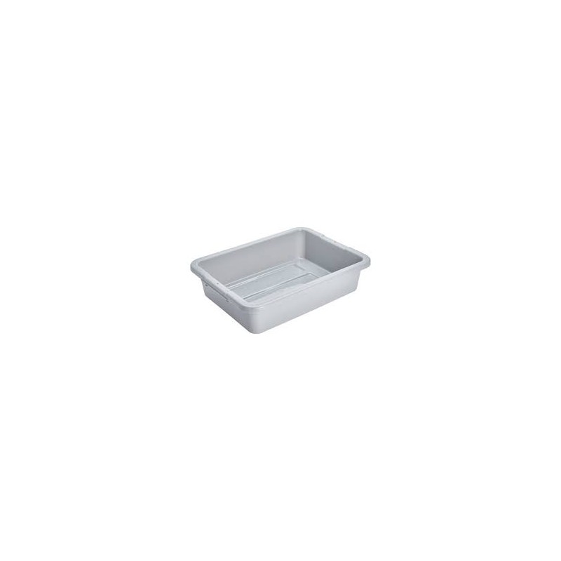 Rubbermaid FG334992GRAY 20" x 15" x 5" Gray High-Density Polyethylene Bus Tub - [DefendUse.com] - FG334992GRAY - Totes / Bins