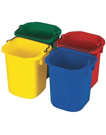 Rubbermaid FG9T83010000 5 Qt. Heavy Duty Pails in Yellow, Red, Blue, and Green - 4/Pack - [DefendUse.com] - FG9T83010000 - Sanit