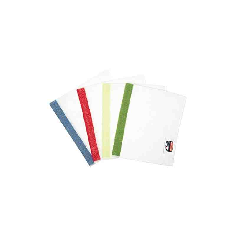 Rubbermaid 1805730 HYGEN Sanitizer Safe 16" x 19" White Microfiber Cloth with Green Stripe - 24/Pack - [DefendUse.com] - 1805730