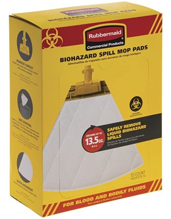 Rubbermaid 2017060 Spill Mop Biohazard Mop Pad - 10/Pack - [Cleaning Supplies Canada Discounts] - 2017060 - [DefendUse.com]