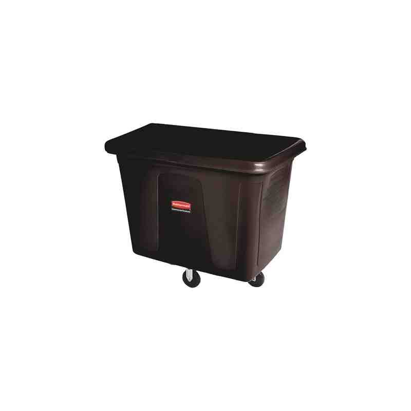 Rubbermaid FG460800BLA Black 8 Cu. Ft. Bulk Cube Truck (300 lb.) - [Cleaning Supplies Canada Discounts] - FG460800BLA - [DefendU