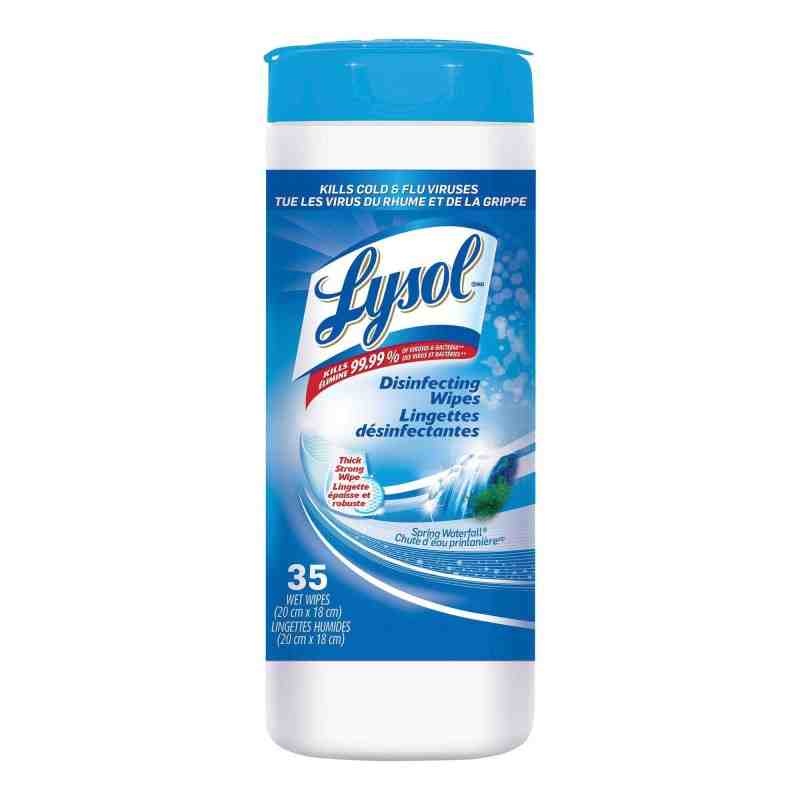 Lysol® Disinfecting Wipes - Spring Waterfall - 12/35ct [CB755534] - [DefendUse.com] - 59631-75553 - Lysol® Cleaning Product