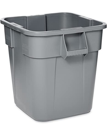 Rubbermaid FG352600GRAY BRUTE 28 Gallon Gray Square Trash Can - [Cleaning Supplies Canada Discounts] - FG352600GRAY - [DefendUse