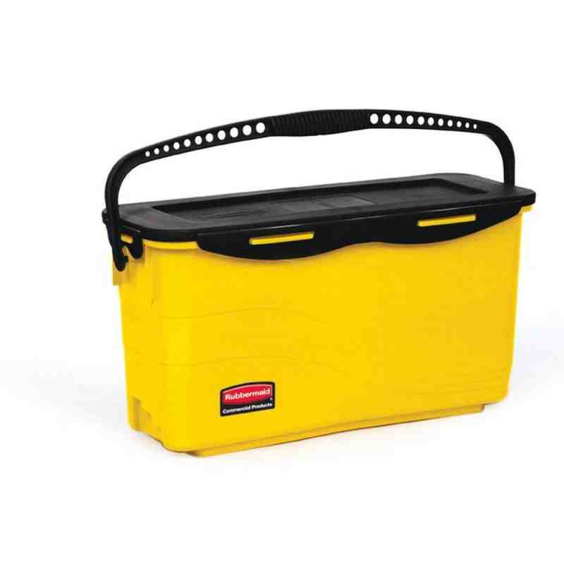 Rubbermaid FGQ95088YEL HYGEN Yellow Microfiber Charging Bucket for 18" Mop Pads - [DefendUse.com] - FGQ95088YEL - HYGEN™ Series