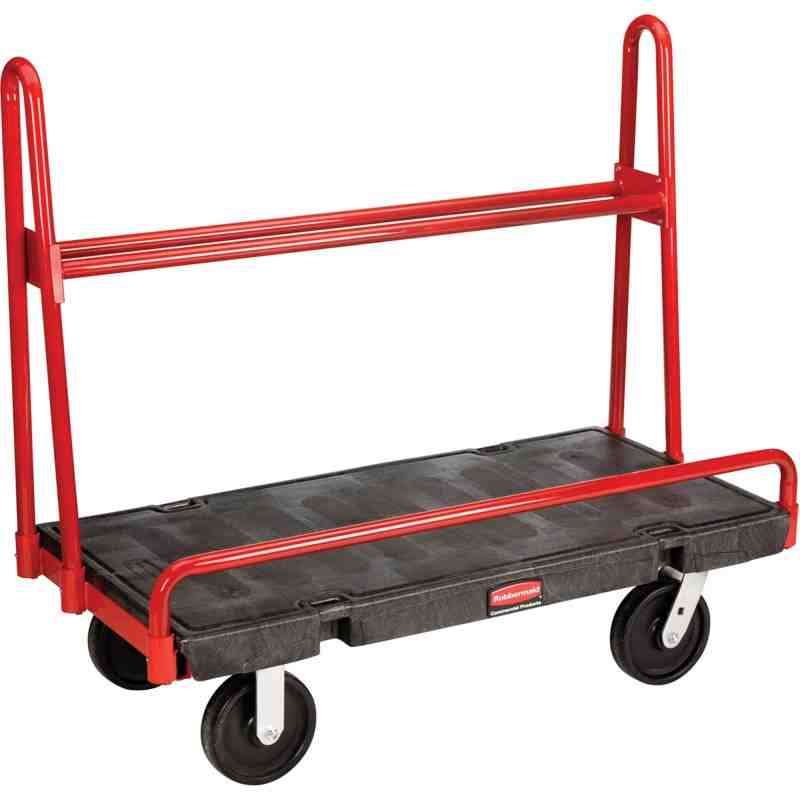 Rubbermaid FG443600BLA Single Handle Heavy Duty Platform Truck - 48" x 24" - 2000 lb. Capacity - [Cleaning Supplies Canada Disco