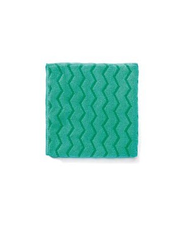 Rubbermaid FGQ64000GR00 HYGEN 20" x 20" Green Microfiber Cloth - 12/Pack - [Cleaning Supplies Canada Discounts] - FGQ64000GR00 -