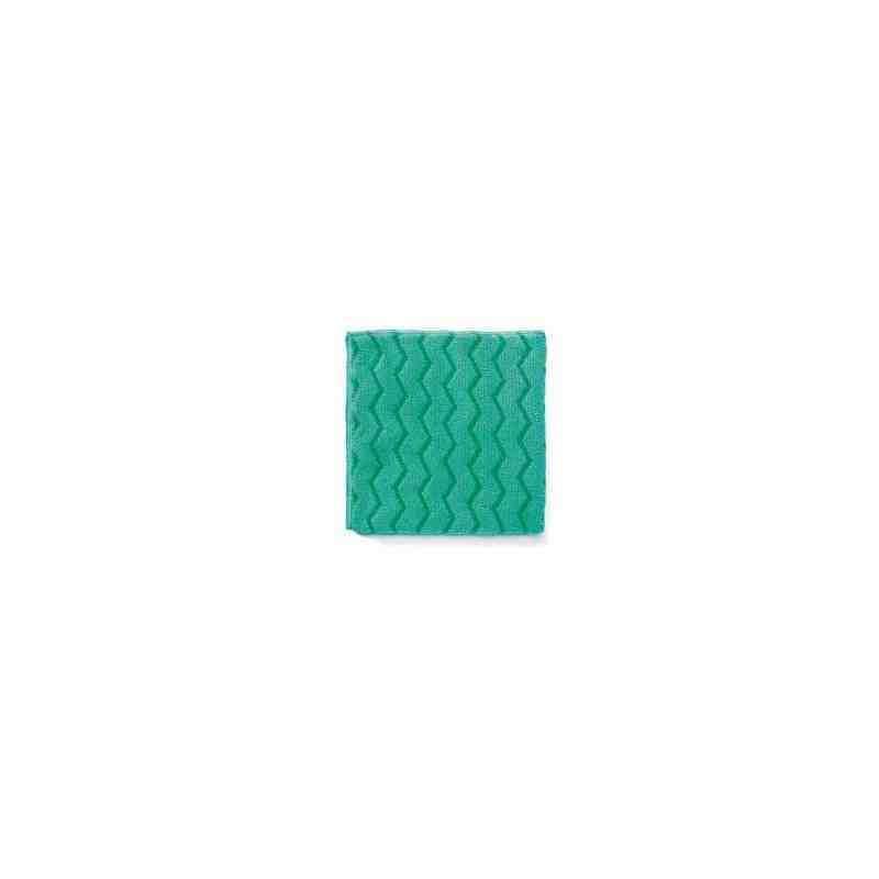 Rubbermaid FGQ64000GR00 HYGEN 20" x 20" Green Microfiber Cloth - 12/Pack - [Cleaning Supplies Canada Discounts] - FGQ64000GR00 -