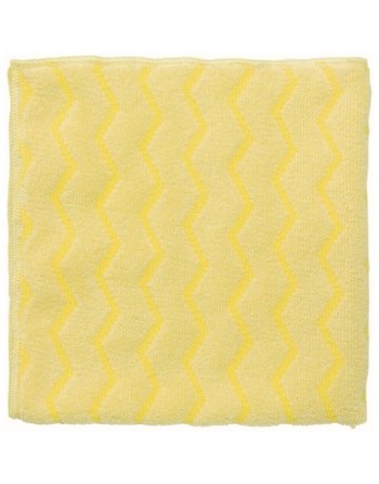 Rubbermaid FGQ61000YL00 HYGEN Microfiber Cleaning Cloth, 16", Yellow (Pack of 12) - [DefendUse.com] - FGQ61000YL00 - Microfiber 