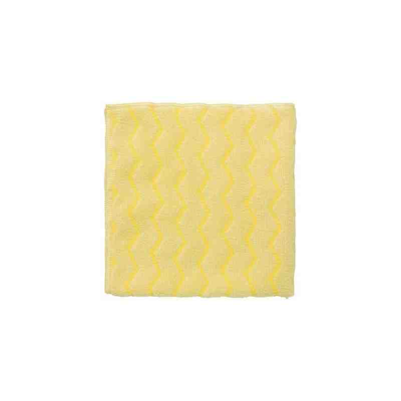 Rubbermaid FGQ61000YL00 HYGEN Microfiber Cleaning Cloth, 16", Yellow (Pack of 12) - [DefendUse.com] - FGQ61000YL00 - Microfiber 