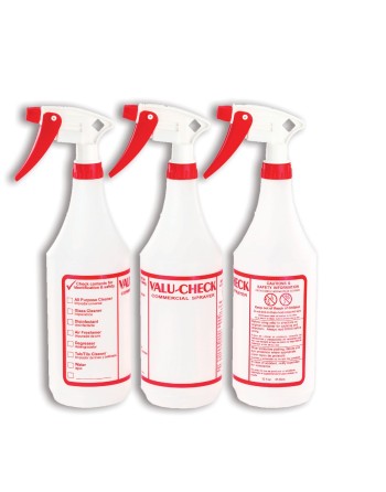 Bottle - Valu Check 3/pk - 32oz - w/Sprayers, 24 Units / Price Per PK - [Cleaning Supplies Canada Discounts] - 130136 - [DefendU