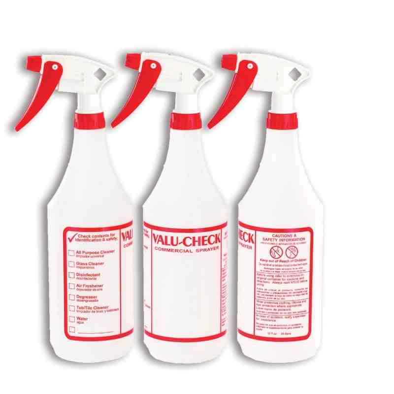 Bottle - Valu Check 3/pk - 32oz - w/Sprayers, 24 Units / Price Per PK - [Cleaning Supplies Canada Discounts] - 130136 - [DefendU