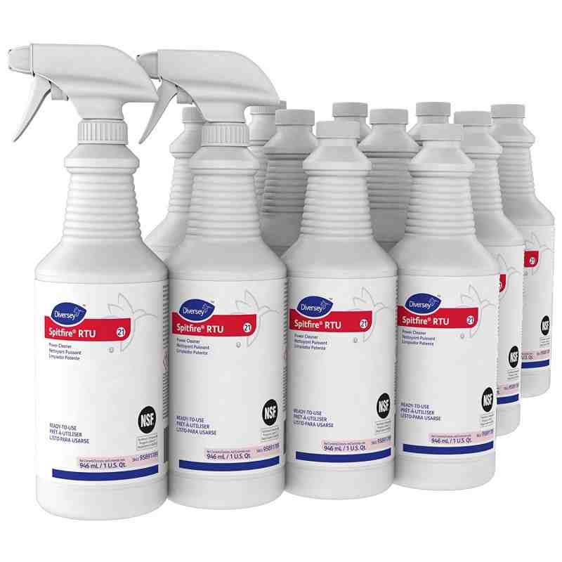 Diversey 95891789 Spitfire Professional All Purpose Power Cleaner Spray Bottle, 32 oz, 12 Pack - [DefendUse.com] - 95891789 - Di