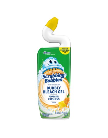 Scrubbing Bubbles 62913735438 Toilet Bowl Cleaner Gel w/Bleach - Citrus, Case of 9/710ml - [DefendUse.com] - 62913735438 - Scrub