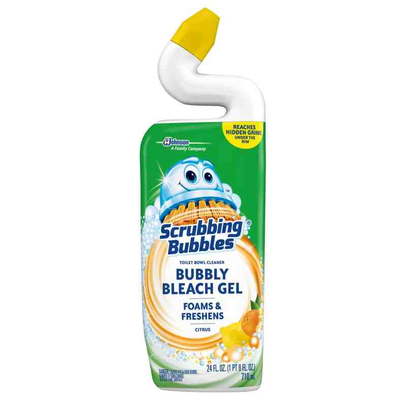 Scrubbing Bubbles 62913735438 Toilet Bowl Cleaner Gel w/Bleach - Citrus, Case of 9/710ml - [DefendUse.com] - 62913735438 - Scrub