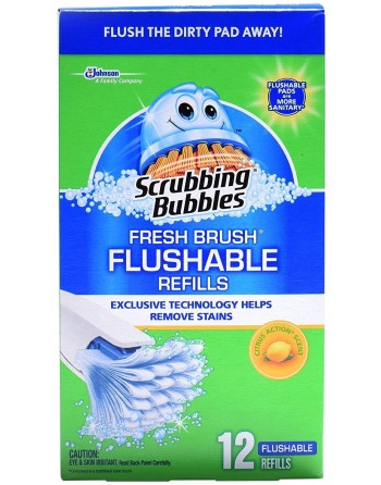 Scrubbing Bubbles - Toilet Fresh Brush Flushable Refill - 12/12ct - [Cleaning Supplies Canada Discounts] - 62913734998 - [Defend