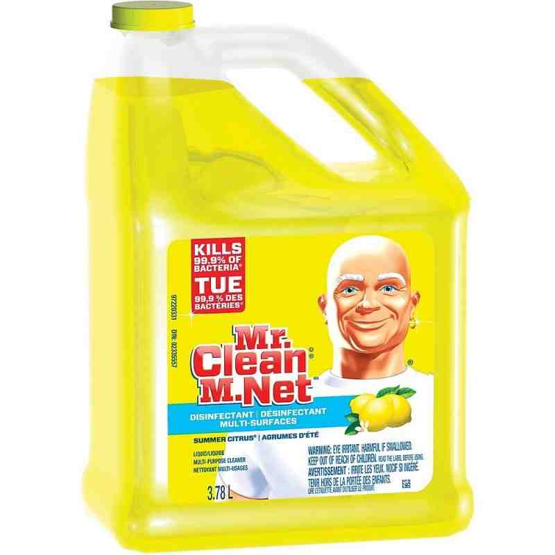 MR.CLEAN 37000-31504 Multi-Surfaces Disinfectant, Liquid Summer Citrus, 3.78L, Case of 4 x 3.78L - [DefendUse.com] - 37000-31504