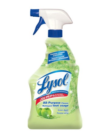 Lysol All Purpose Disinfectant, Trigger -Green Apple-12 x 650ml