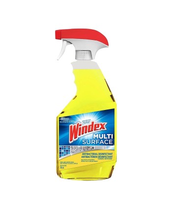 SC JOHNSON 59200-81772 Windex® Multi-Surface Antibacterial Disinfectant, Trigger Bottle Container Size: 765 ml, Case of 12x765ml