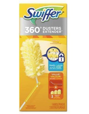 Swiffer Duster - 360 Extender Handle Starter Kit Unscented (1hdl/3dusters) -6/1ct - [Cleaning Supplies Canada Discounts] - 37000