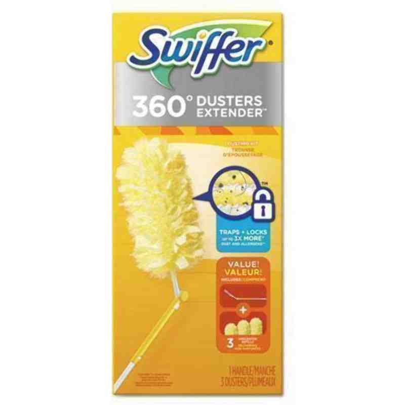 Swiffer Duster - 360 Extender Handle Starter Kit Unscented (1hdl/3dusters) -6/1ct - [Cleaning Supplies Canada Discounts] - 37000