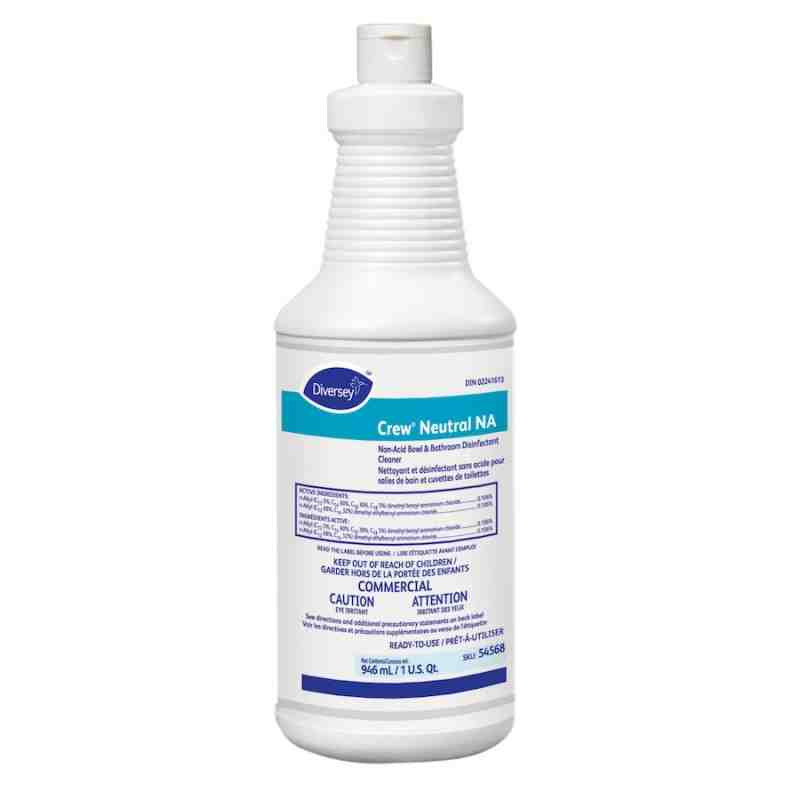 Diversey 54568 Crew Neutral Non-Acid Bowl And Bathroom Disinfectant Cleaner, 946 mL, 12x946ml - [DefendUse.com] - 54568 - Divers