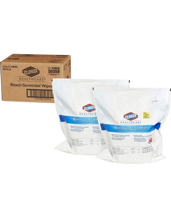 Clorox Healthcare Commercial Sol Bleach Wipes Refill - 2 Bags x 110ct Wipes - 3