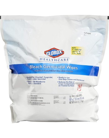 Clorox Healthcare Commercial Sol Bleach Wipes Refill - 2 Bags x 110ct Wipes - 4